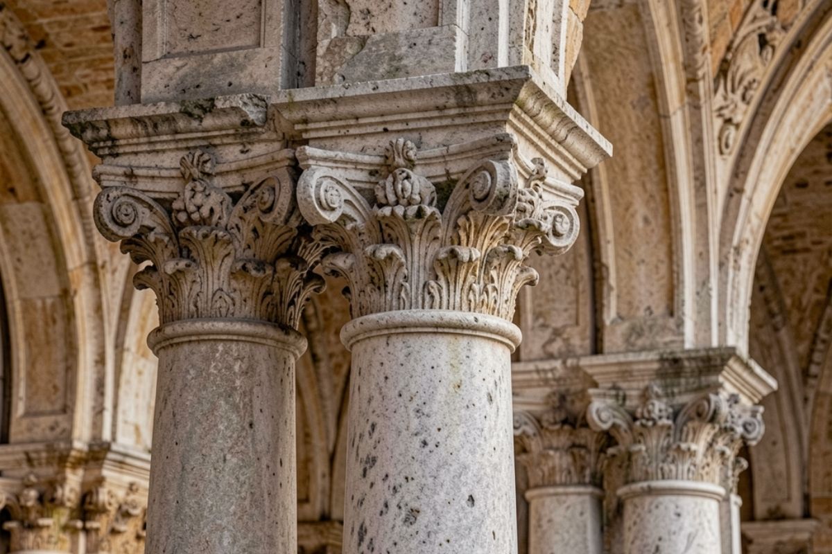 Dettaglio architettonico dei portici di Pordenone